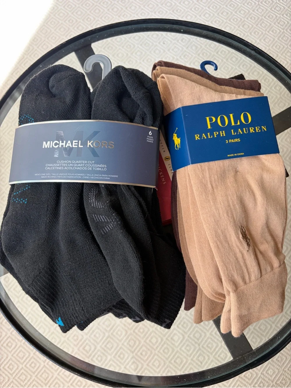 NWT Polo Ralph Lauren or Michael Kors multipack men’s socks choose one